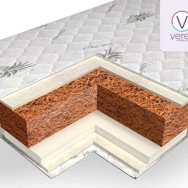 Матрац детский Верес Latex + Aloe Vera, кокос-латекс, 10 см, овальный